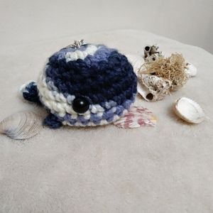 Amigurumi Crochet Little Whale. Keychain. Charm